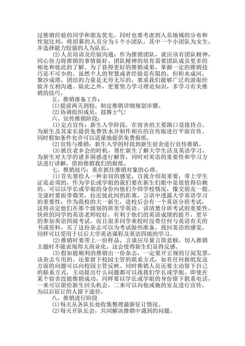 市场营销计划方案模板_第2页