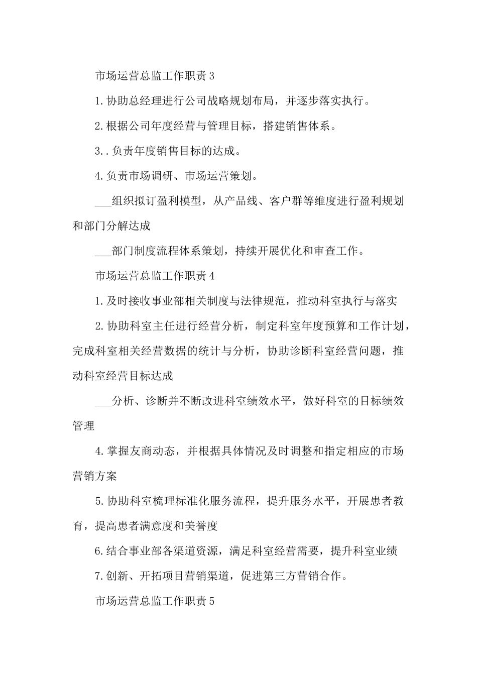 市场运营总监工作职责_第2页