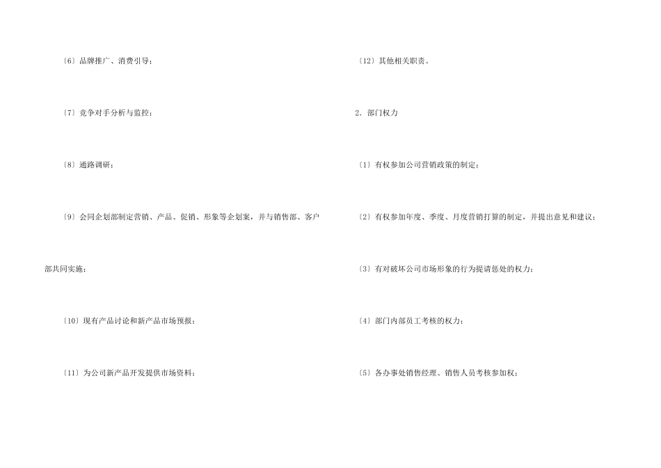 市场部岗位职责15篇_第2页