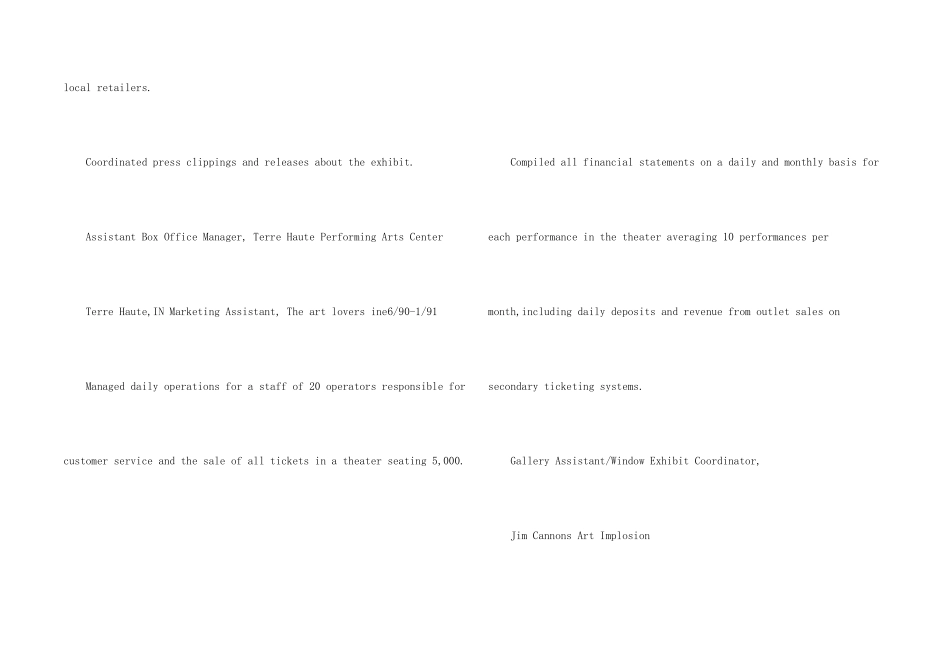 市场部面试英文简历模板_第2页