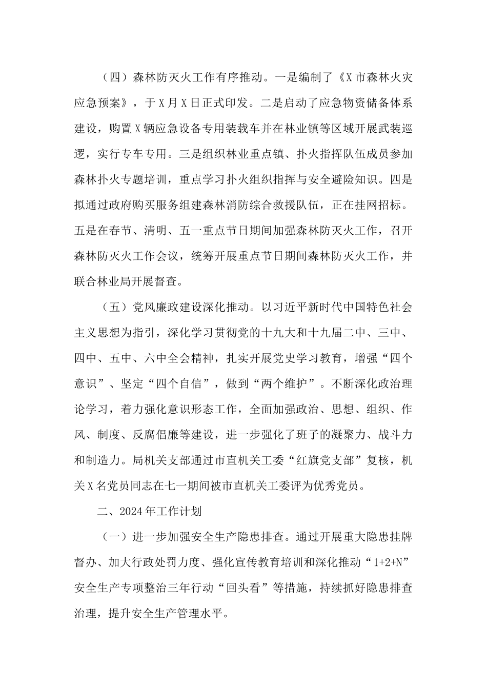 市应急管理局2024年工作总结和2024年工作计划_第3页