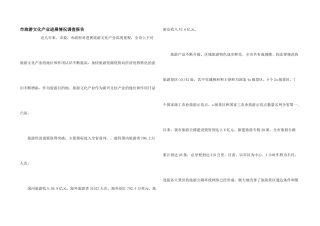 市旅游文化产业发展情况调查报告