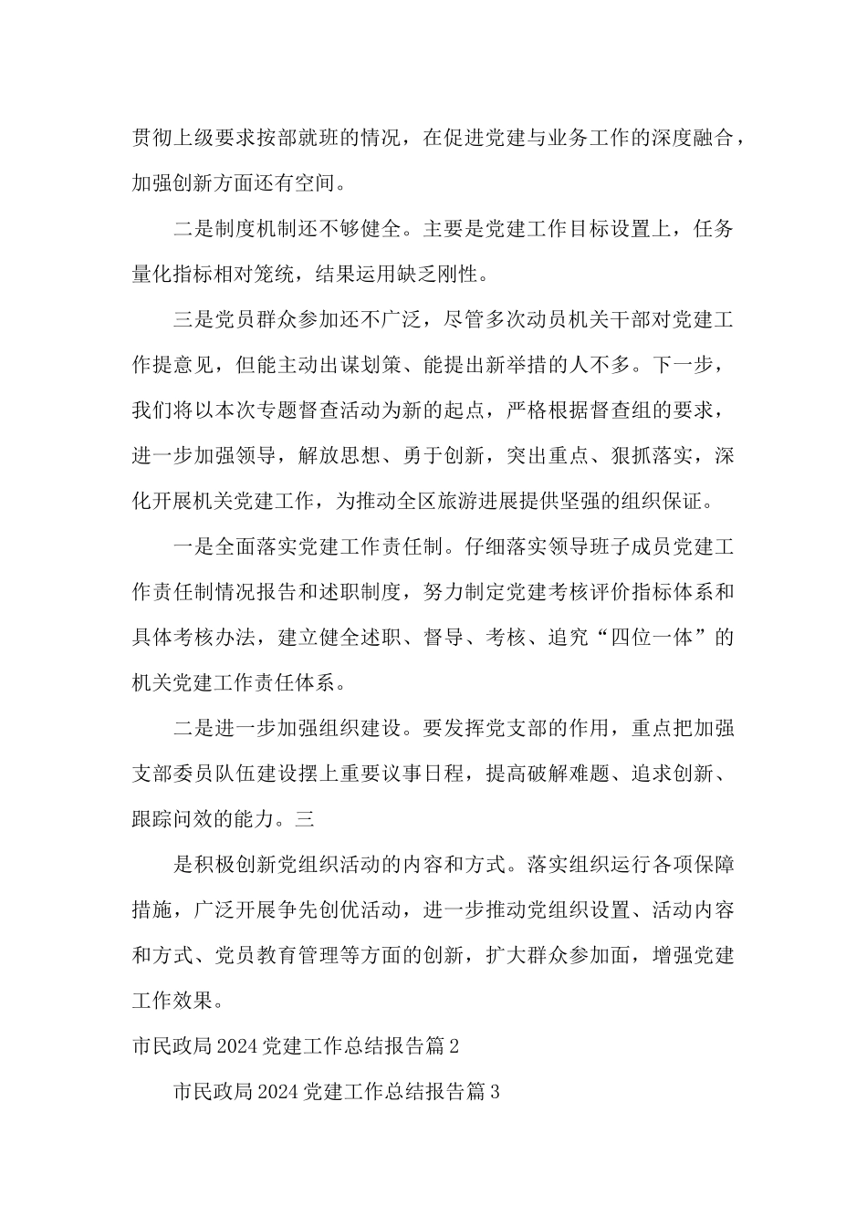 市民政局2024党建工作总结报告16篇_第2页