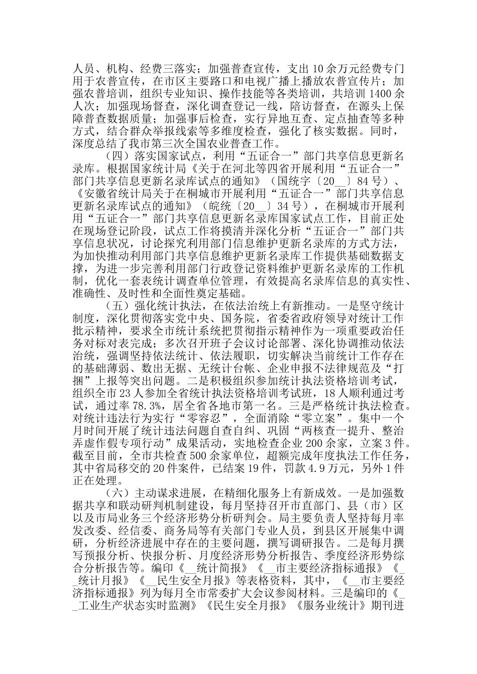 市统计局2024年工作总结和2024年工作谋划_第2页