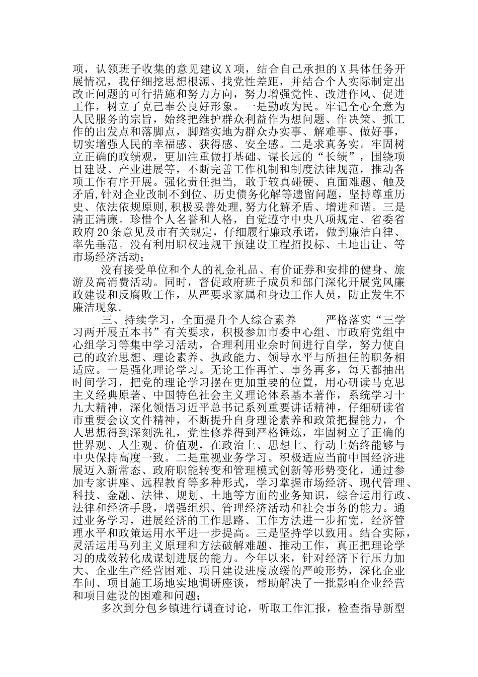 市长述职述廉述学报告_第3页