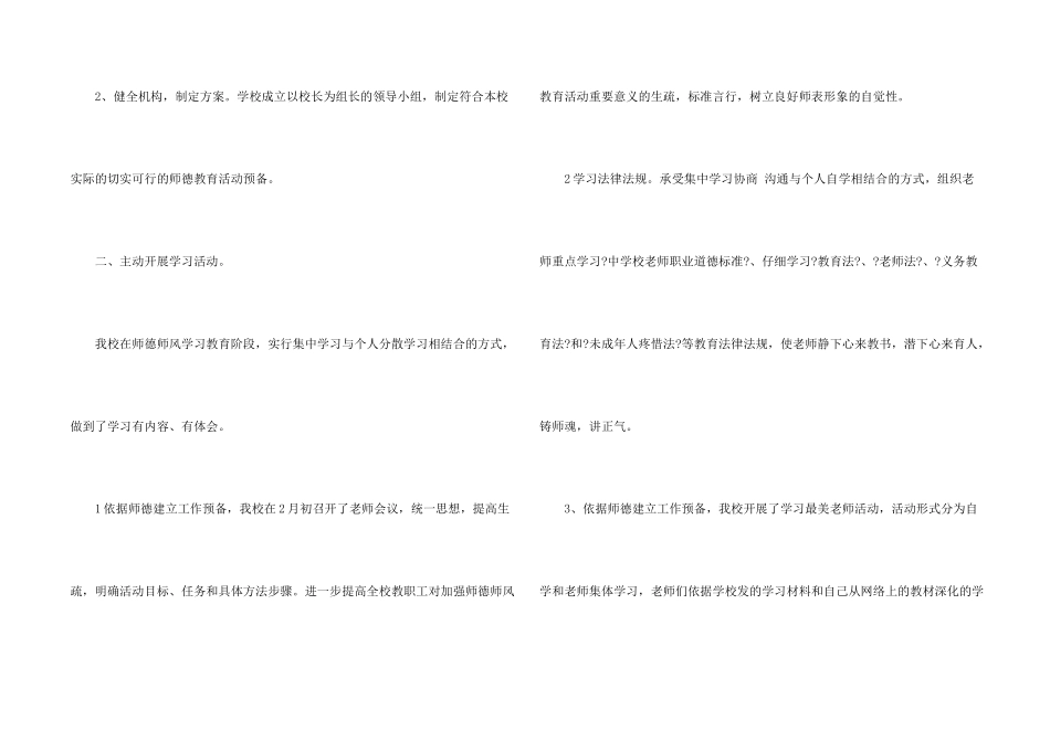师德师风建设活动总结_第2页