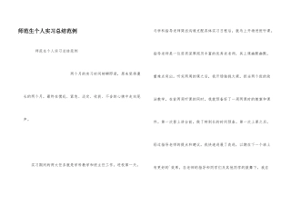 师范生个人实习总结范例