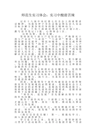 师范生实习体会：实习中酸甜苦辣