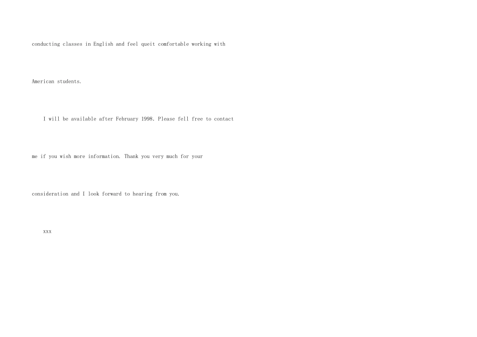 师范生英文求职信_第2页