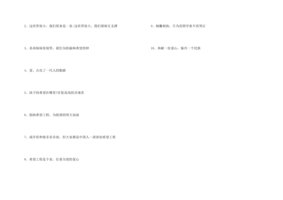 希望工程广告词_第3页