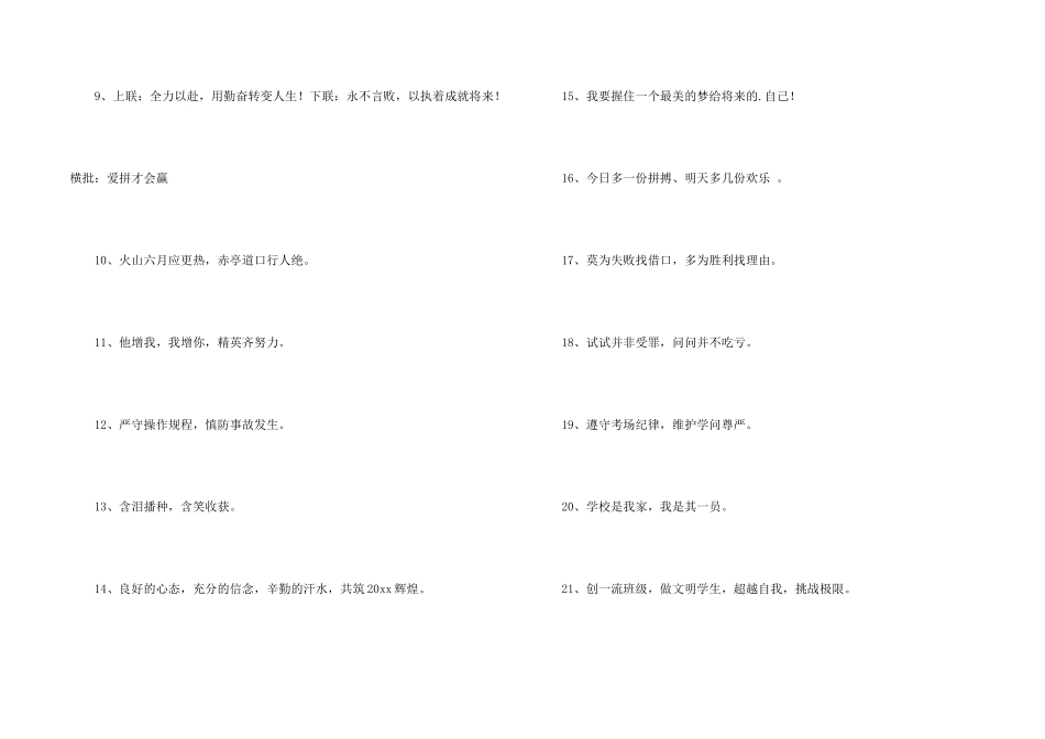常用励志标语55句_第2页
