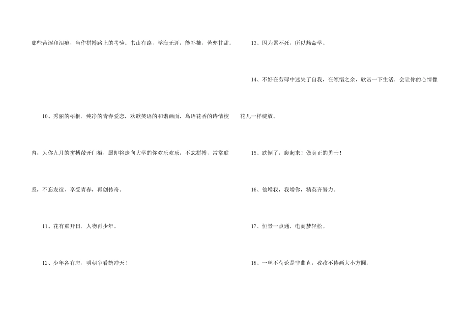 常用励志标语集合95句_第2页