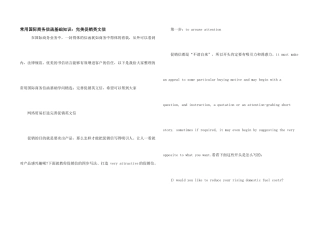 常用国际商务信函基础知识：完美促销英文信