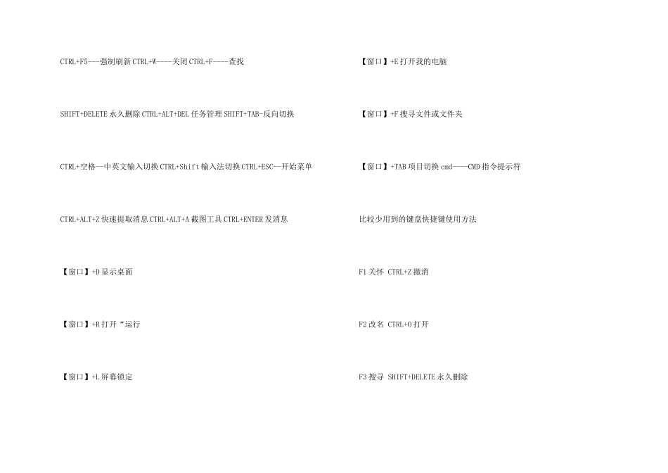 常用电脑快捷键汇总_第2页