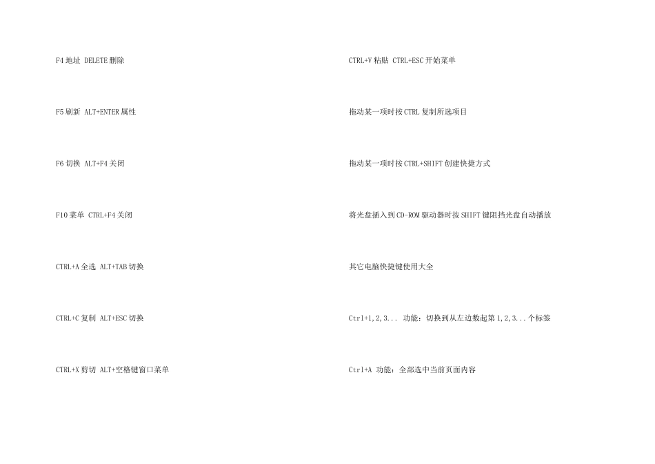 常用电脑快捷键汇总_第3页