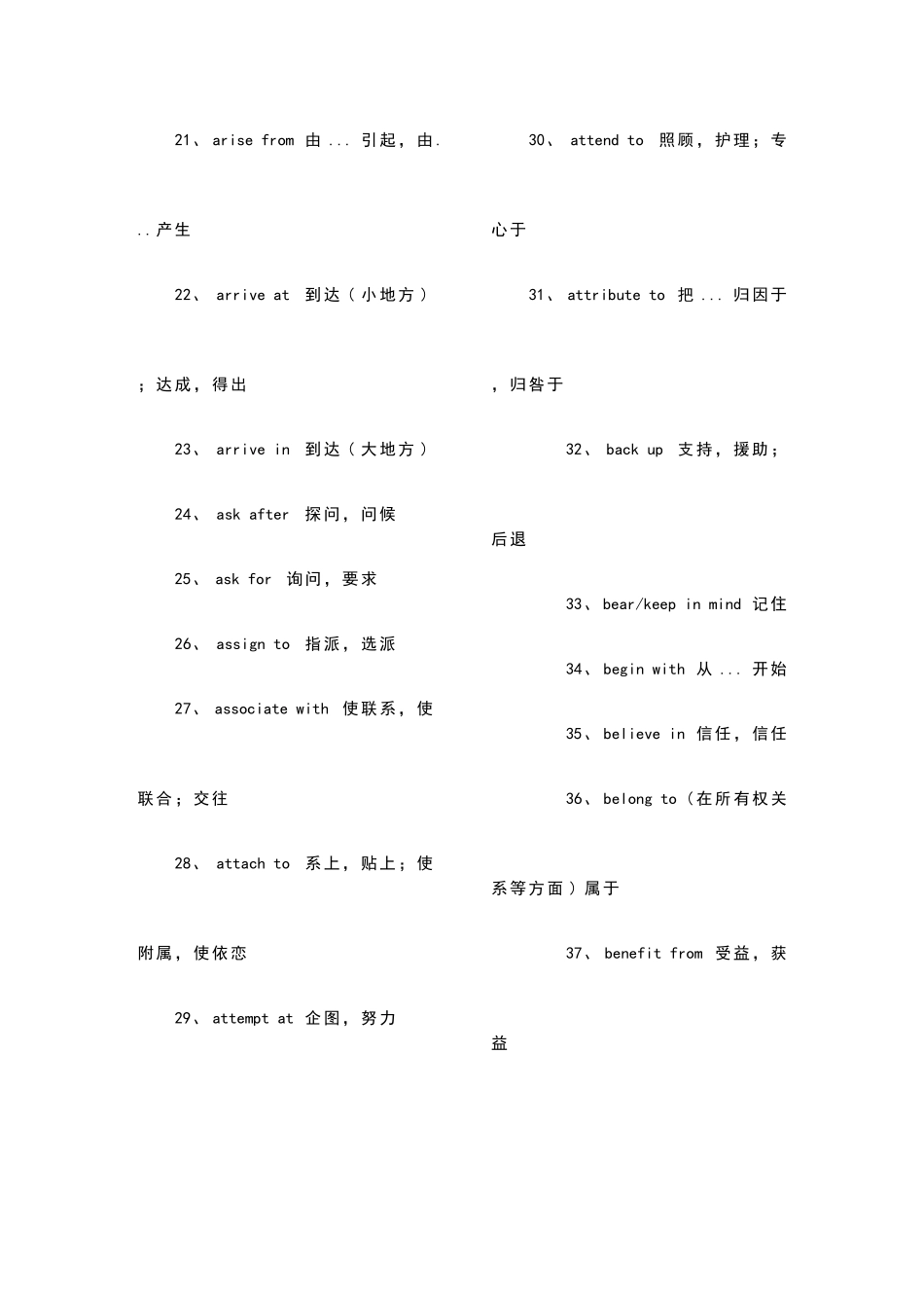 常用短语词组搭配_第2页