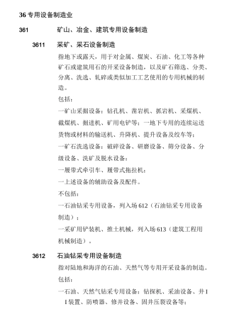 专用设备制造业分类