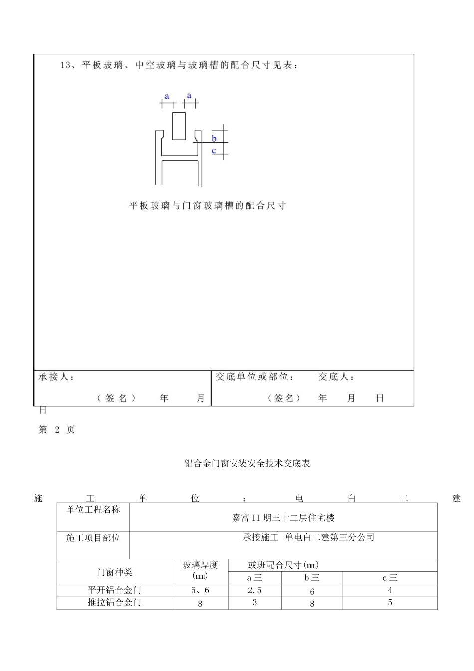 铝合金门窗安全技术交底_第3页