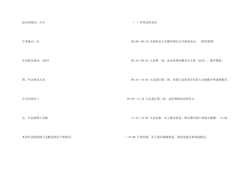 年会策划方案汇编五篇_第2页
