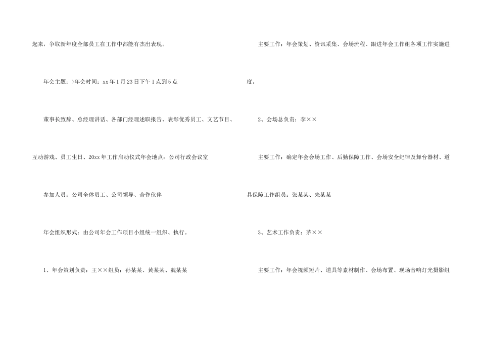 年会策划方案锦集六篇_第2页