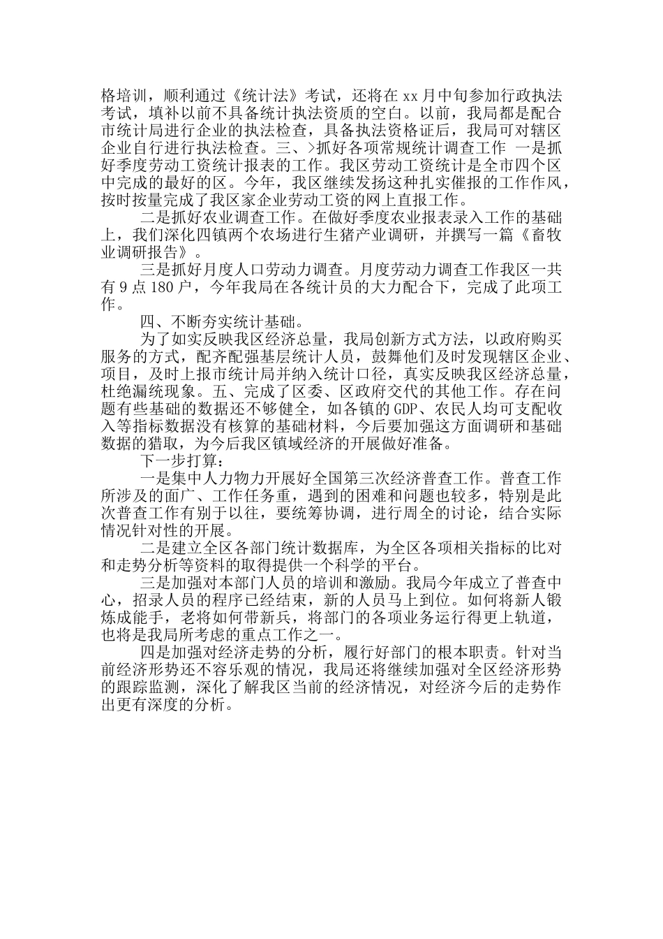 年城镇统计局年终工作总结_第2页