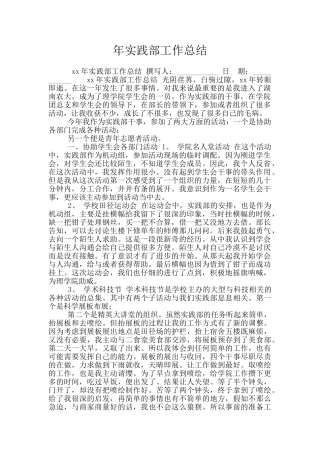 年实践部工作总结