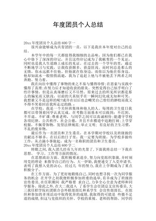 年度团员个人总结