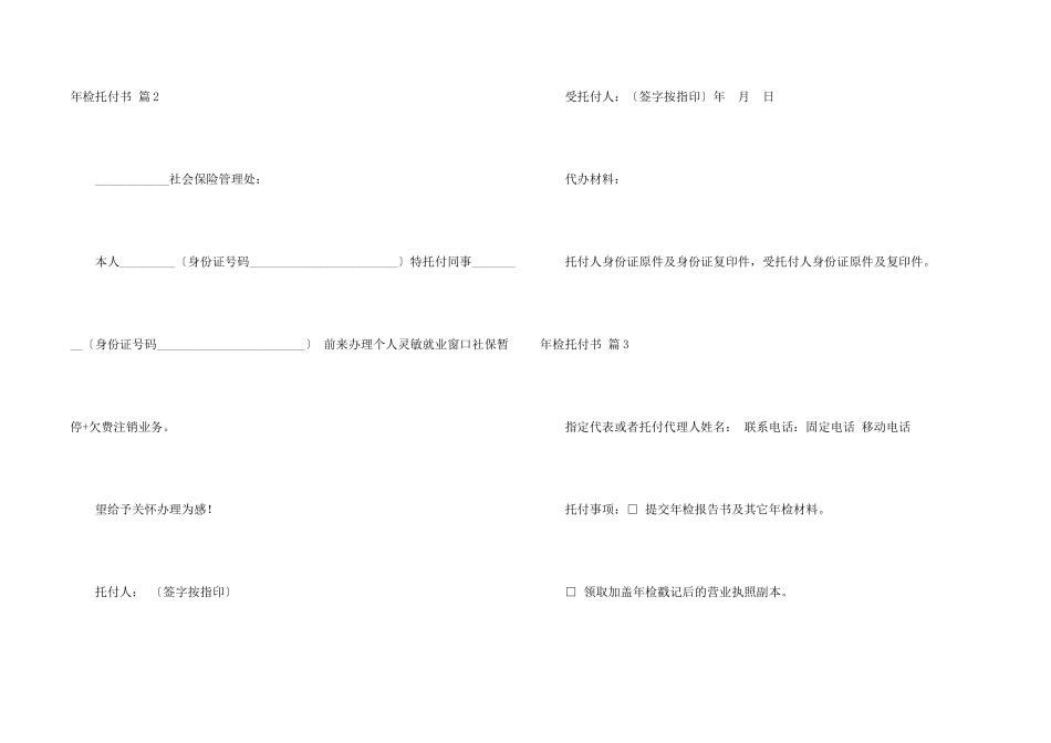 年检委托书模板汇编六篇_第2页