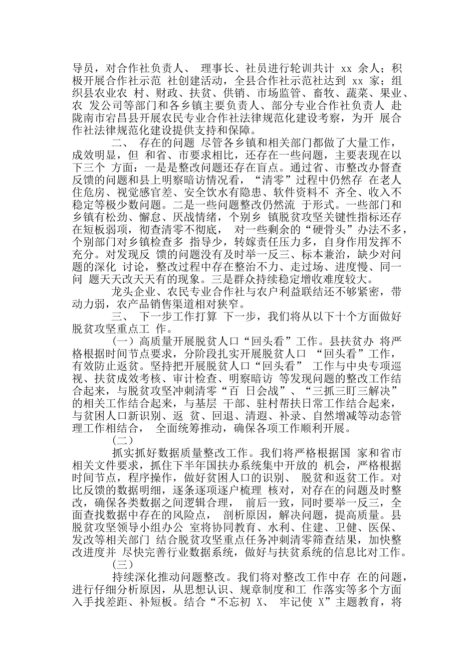 年脱贫攻坚清零行动开展工作总结_第3页