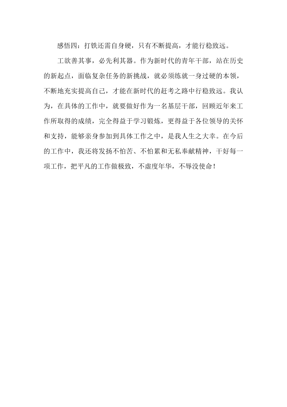 年轻干部个人工作体会_第3页