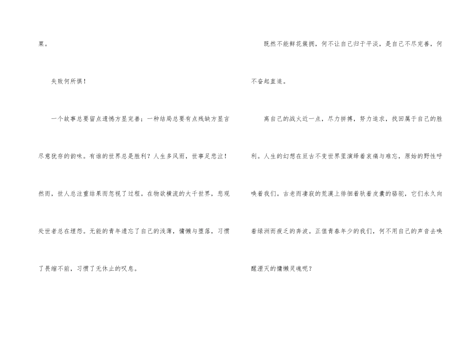 年轻时没有失败励志文章_第3页
