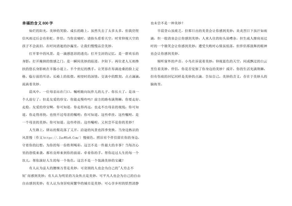 幸福的含义800字_第1页