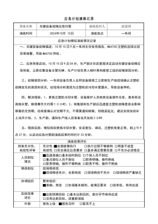 应急演练记录表