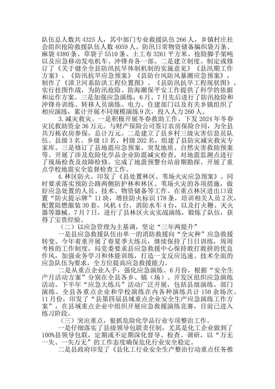应急管理局2024年安全生产工作总结_第2页