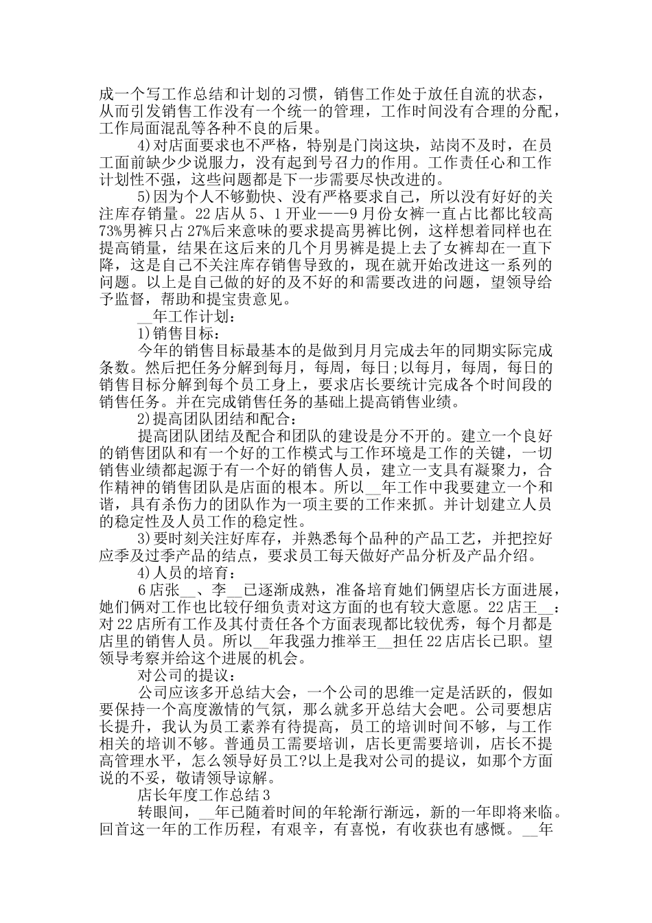 店长年度个人工作总结范文5篇_第3页