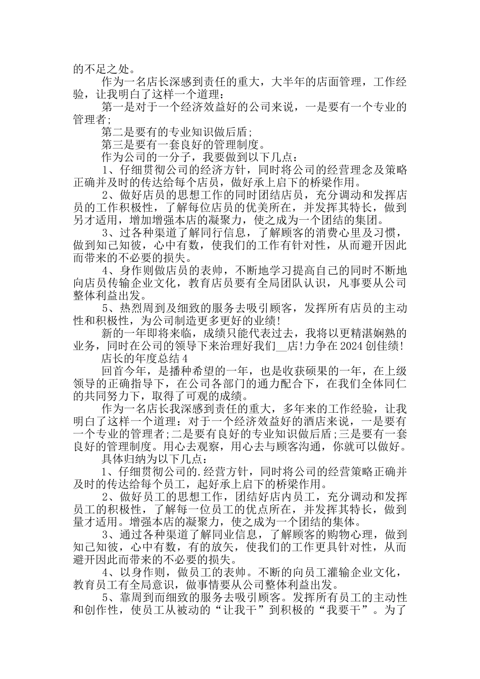 店长的年度工作总结报告_第3页