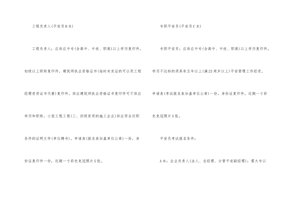 建筑安全员的分类和报考条件_第2页