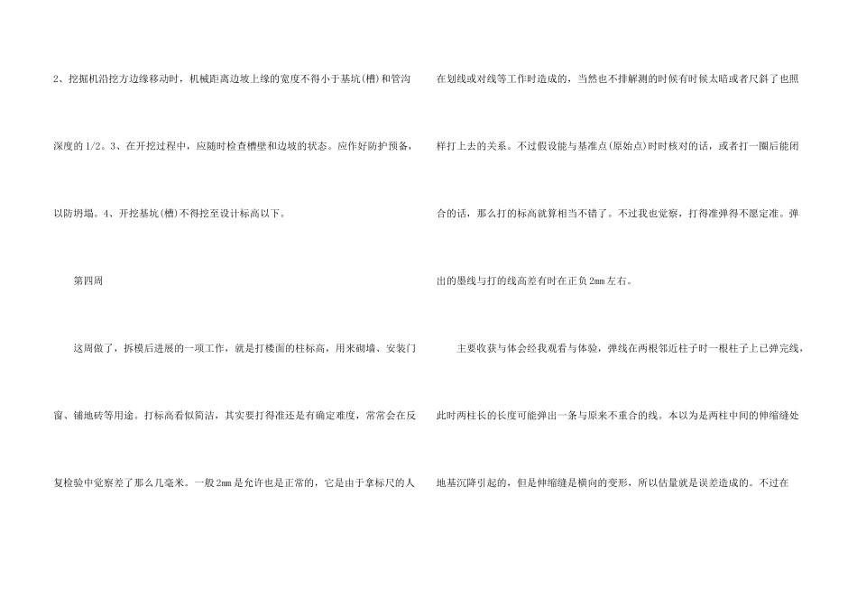 建筑工程学生顶岗实习周记_第3页