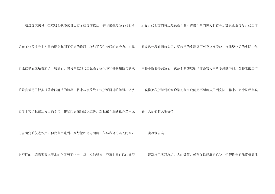 建筑施工工地实习报告3篇_第2页