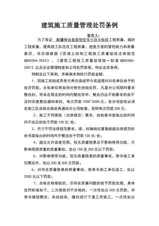 建筑施工质量管理处罚条例79791