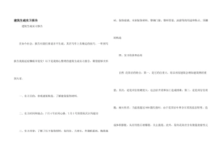 建筑认识实习报告