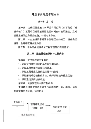 建设单位工程进度管理办法