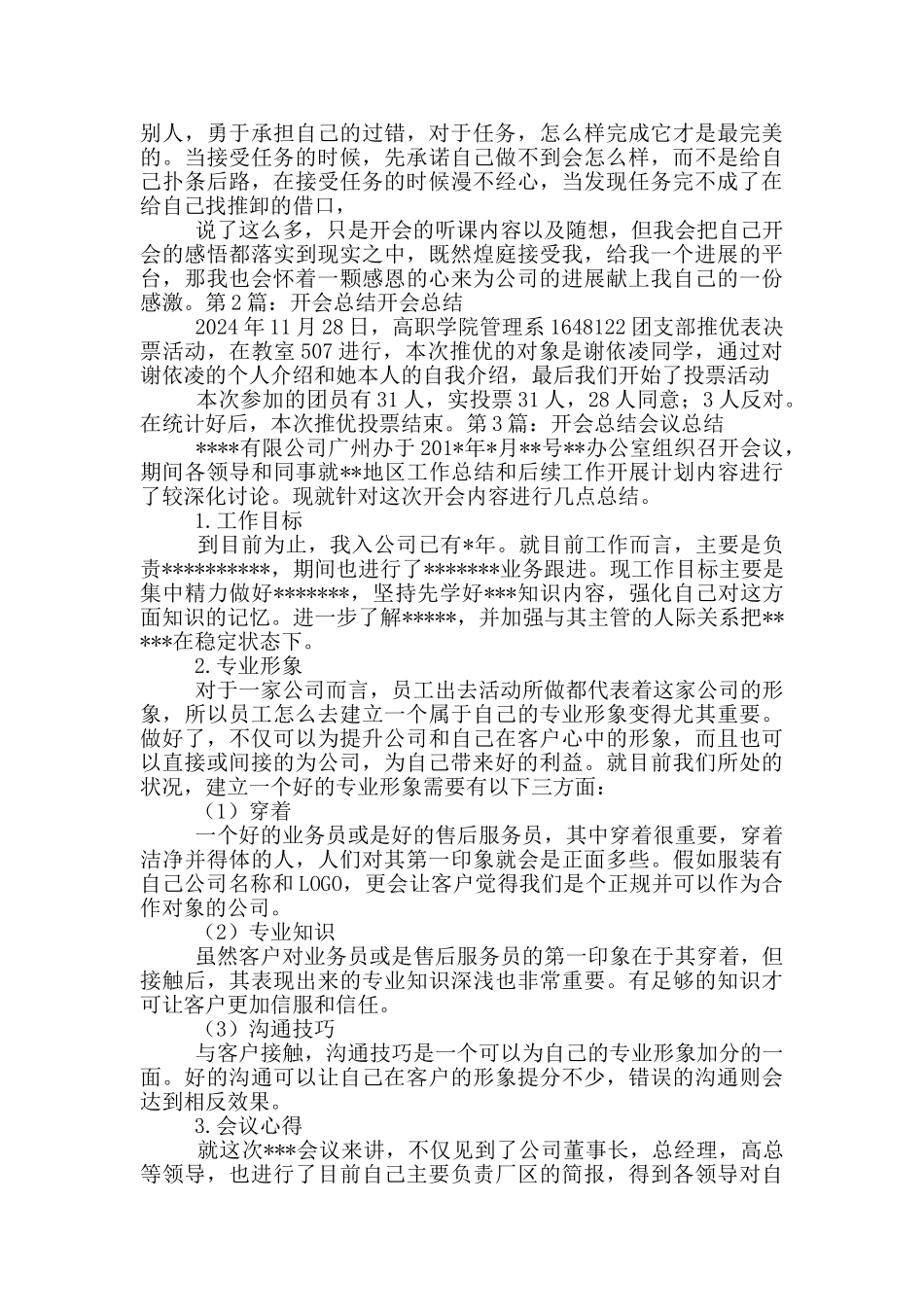 开会工作总结_第2页