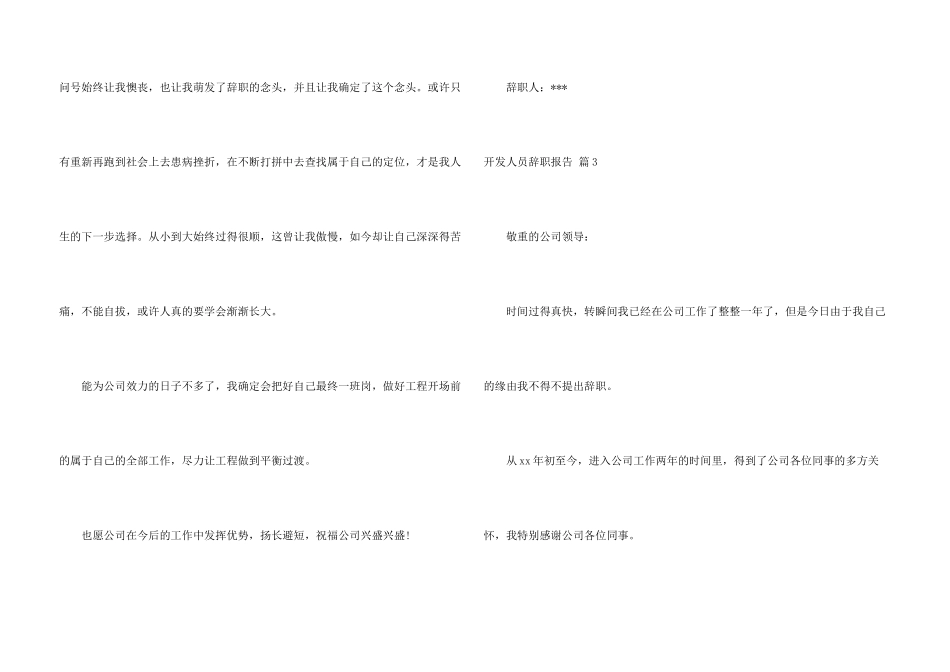 开发人员辞职报告模板汇编五篇_第3页