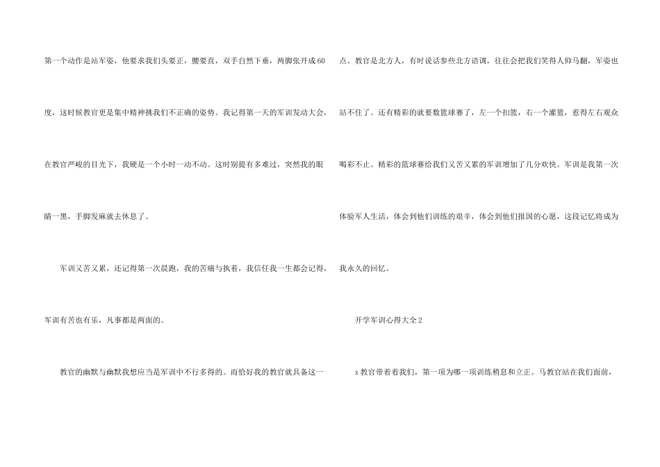 开学军训心得大全10篇_第2页