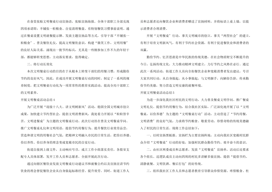 开展文明餐桌活动总结_第3页