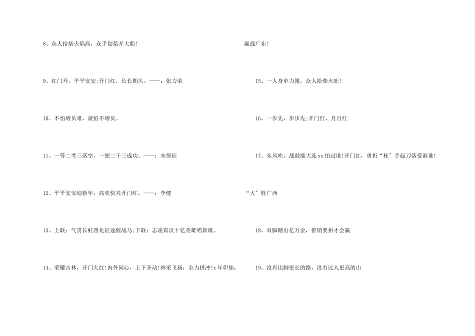 开门红团队口号_第2页