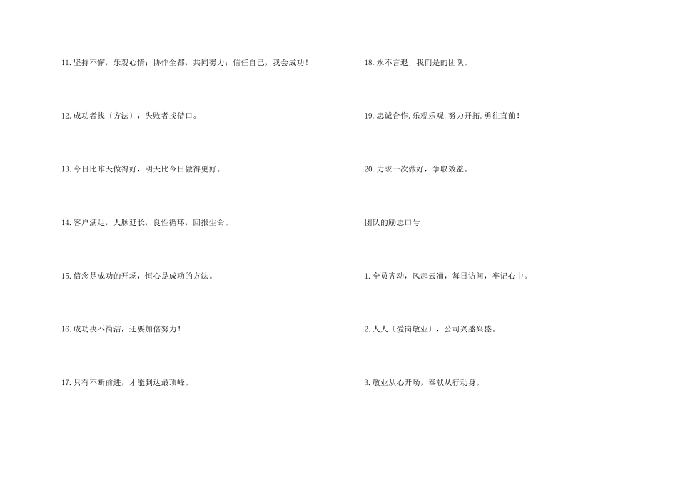 开门红团队霸气口号90条_第2页