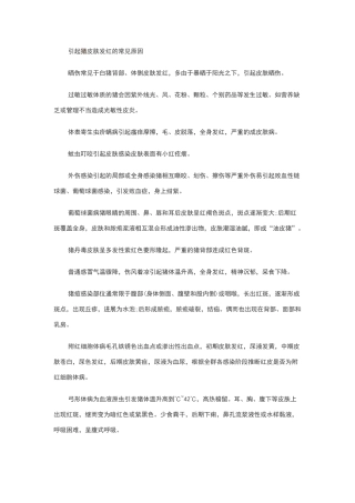 引起猪皮肤发红的常见原因