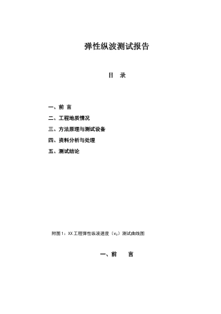 弹性纵波测试报告